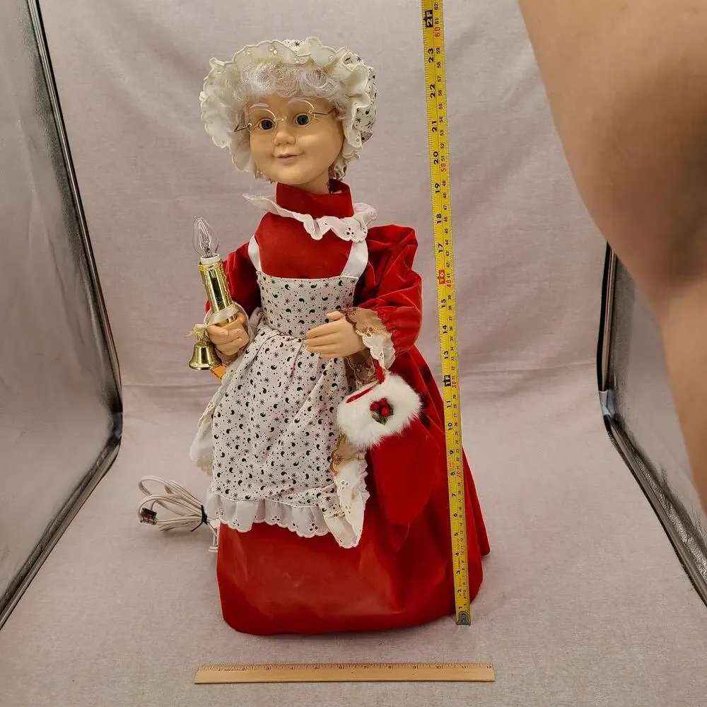 1995 Vintage Animated Telco MRS Santa Claus 24” Motionette Lighted, WORKS - READ